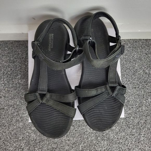 Skechers Women's On The Go 600 Brilliancy Black Sandals UK Size 4 - Picture 6 of 8